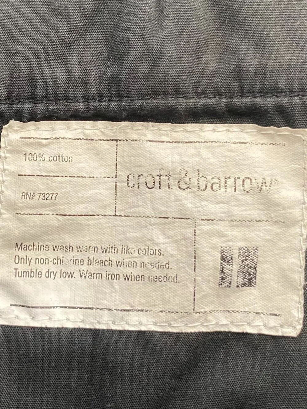 Croft & Barrow Corduroy Dress Pants Men's 40 x 32 High Rise Black Casual